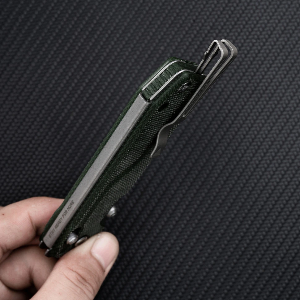 Ніж складаний туристичний SRM Rubik 7228B-MG (8.7 см) 14C28N / Micarta зелений — фото 9