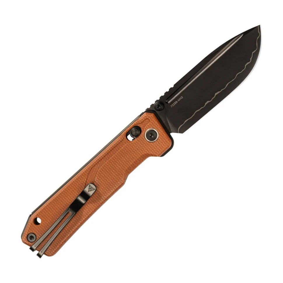 Ніж складаний туристичний SRM Rubik 7228B-MN2 (8.7 см) 140Cr / Micarta коричневий — фото 6