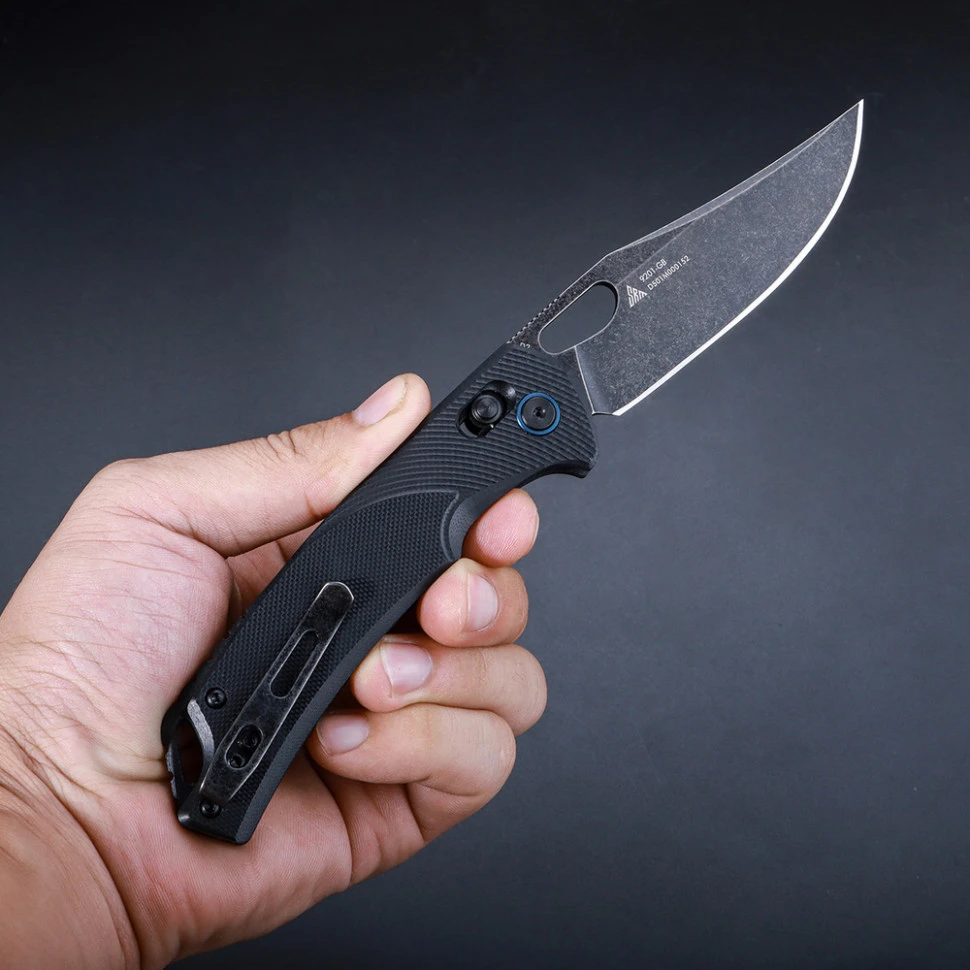 Ніж складаний туристичний SRM Retriever 9201-GB (9 см) D2 / G10 чорний — фото 5