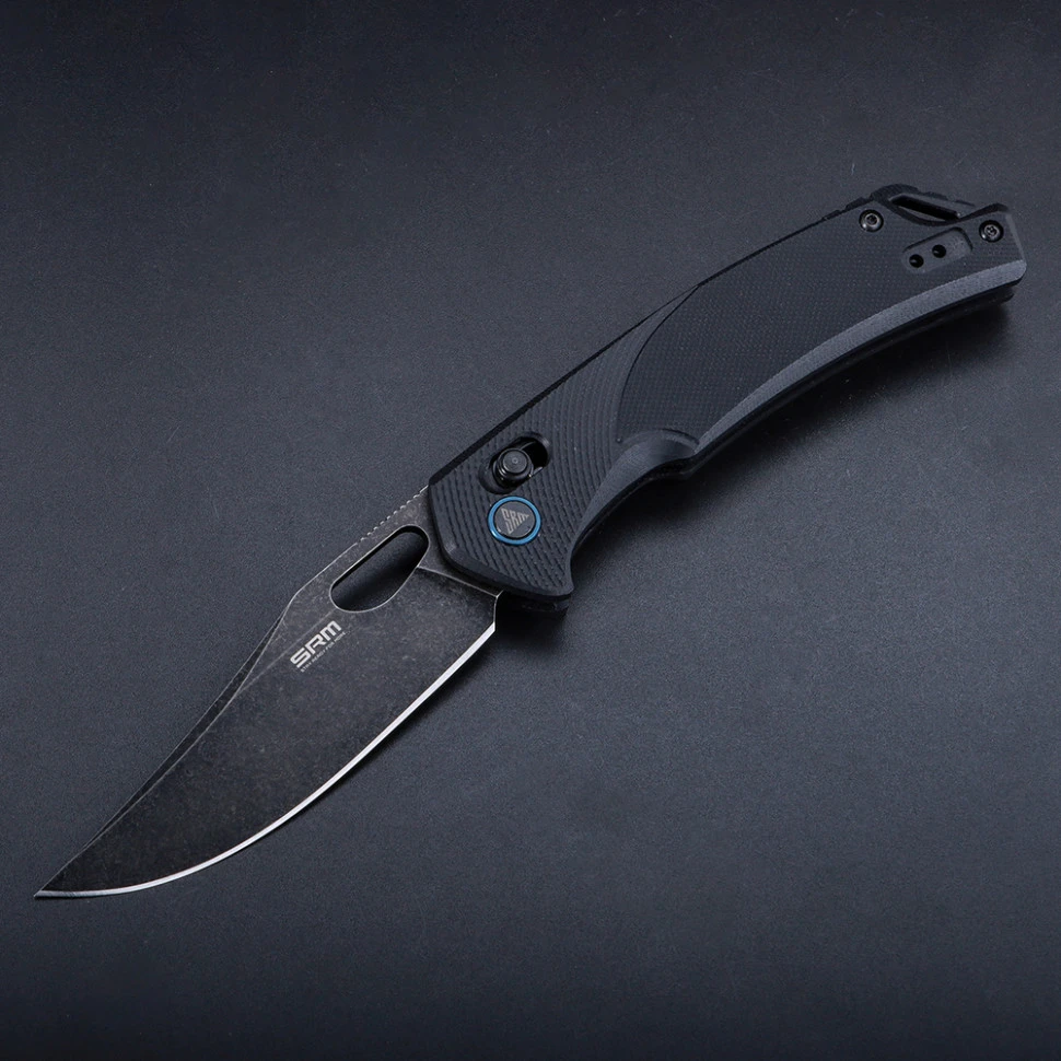Ніж складаний туристичний SRM Retriever 9201-GB (9 см) D2 / G10 чорний — фото 6
