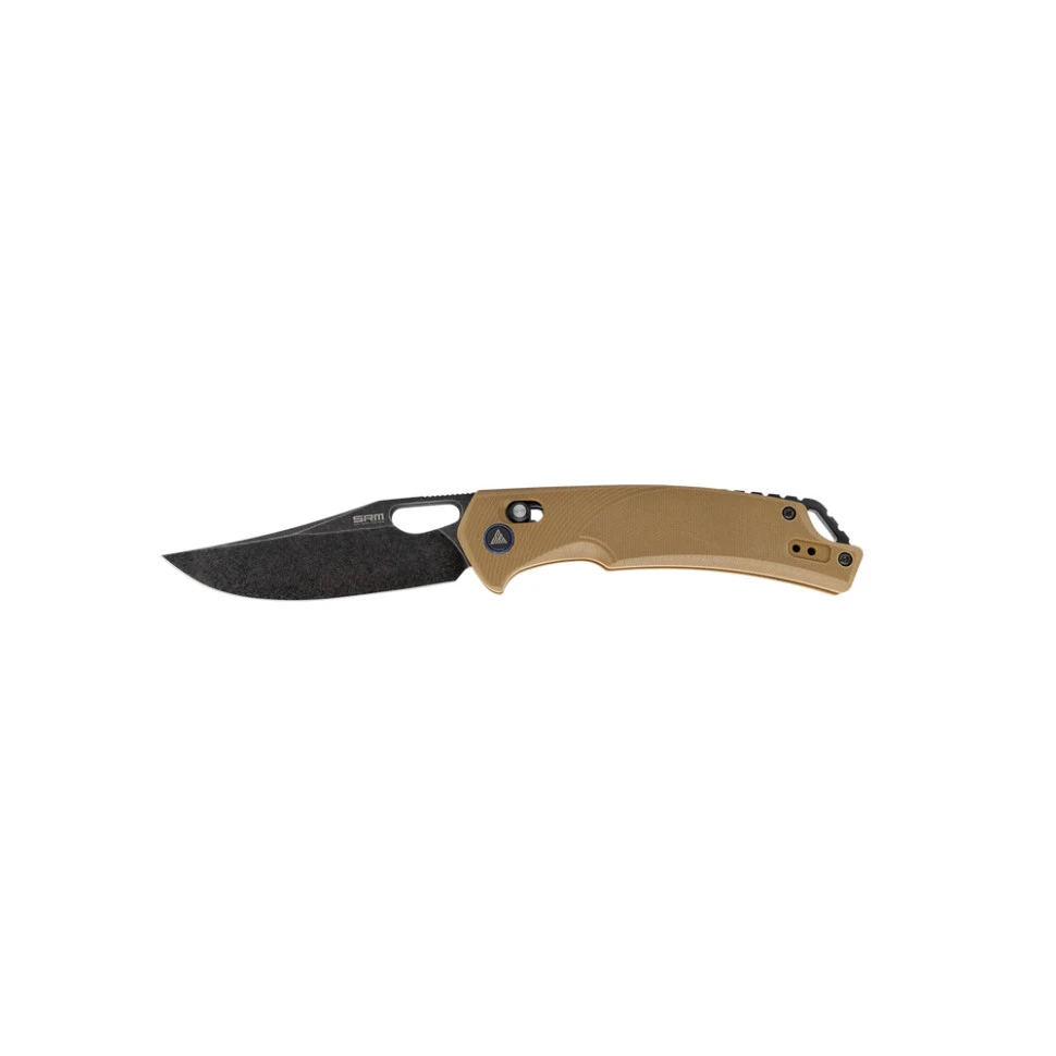 Ніж складаний туристичний SRM Retriever 9201-GW (9 см) D2 / G10 коричневий — фото 2