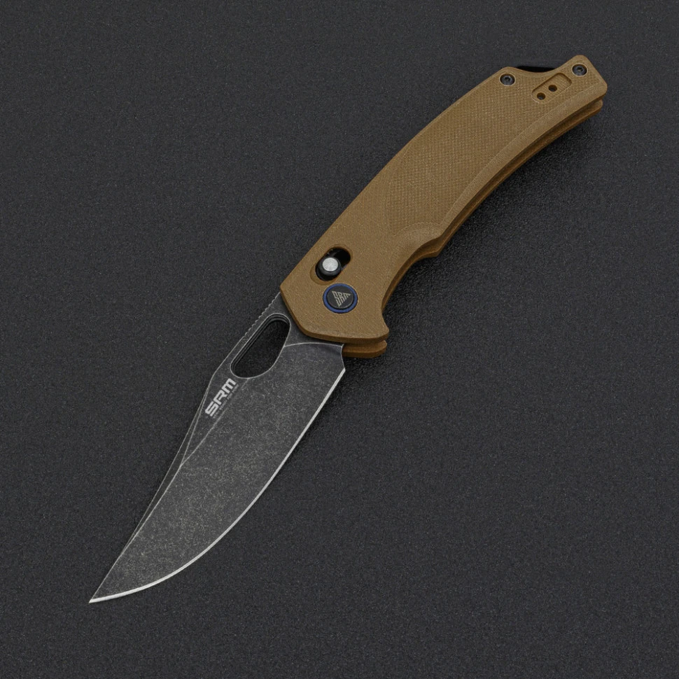 Ніж складаний туристичний SRM Retriever 9201-GW (9 см) D2 / G10 коричневий — фото 8