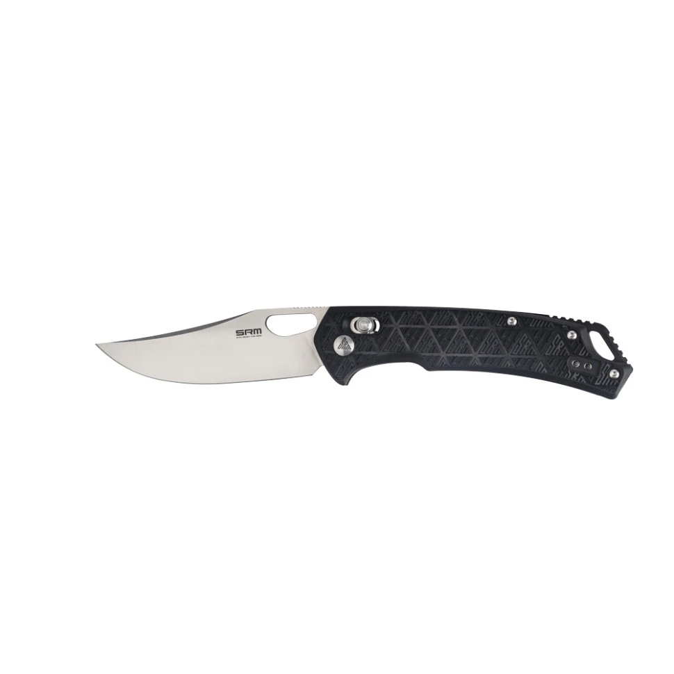 Ніж складаний туристичний SRM Retriever 9201-PB (9 см) 8Cr13MoV / FRN чорний — фото 4