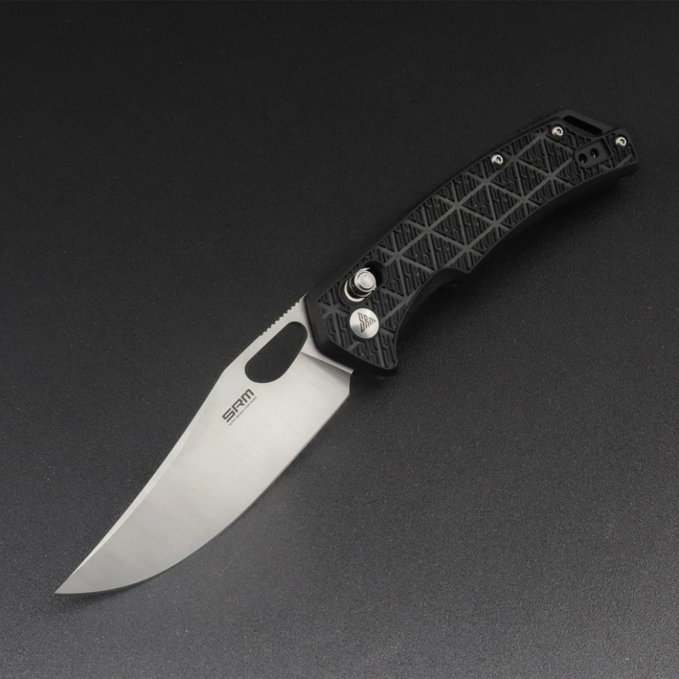 Ніж складаний туристичний SRM Retriever 9201-PB (9 см) 8Cr13MoV / FRN чорний — фото 5