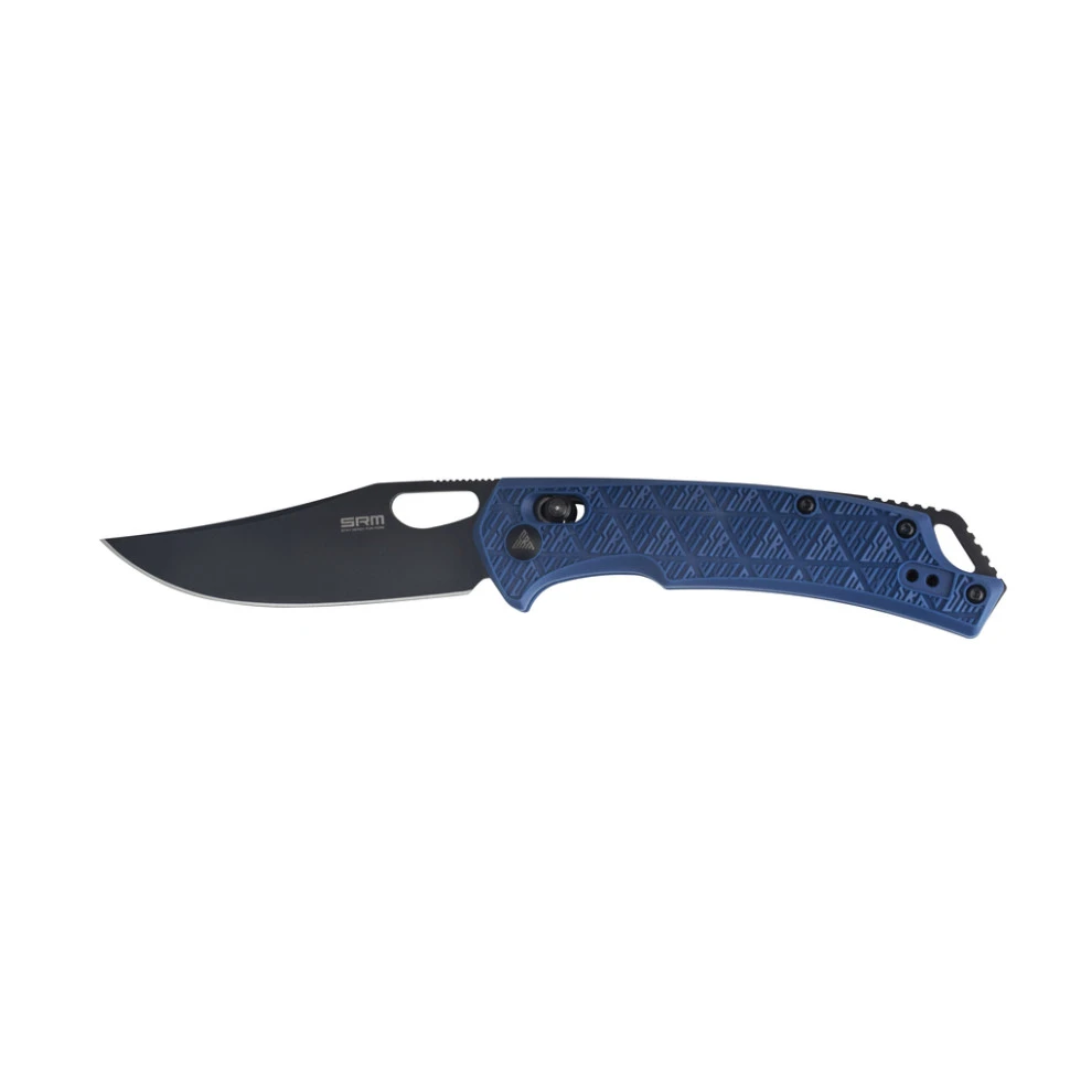 Ніж складаний туристичний SRM Retriever 9201-PL (9 см) 8Cr13MoV / FRN синій — фото 4