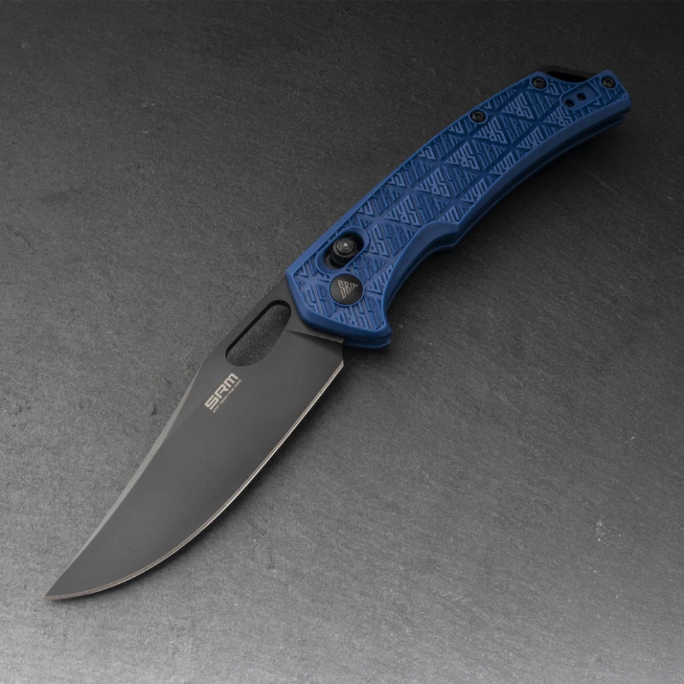 Ніж складаний туристичний SRM Retriever 9201-PL (9 см) 8Cr13MoV / FRN синій — фото 6