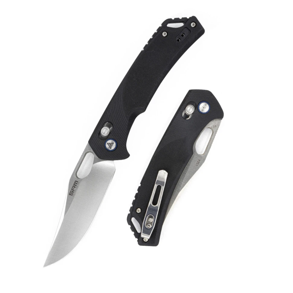Ніж складаний туристичний SRM Retriever 9201 (9 см) D2 / G10 чорний — фото 5