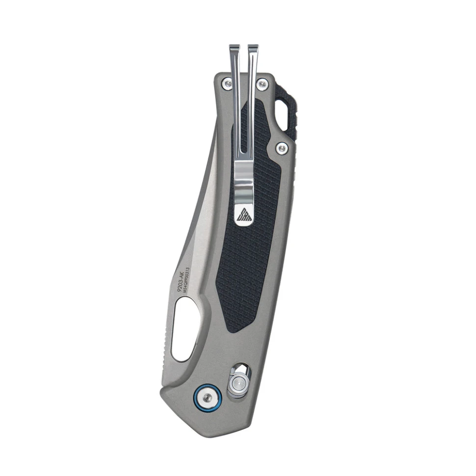 Ніж складаний туристичний SRM Retriever 9203-AK (9 см) 140Cr / G10 чорно-сірий — фото 13