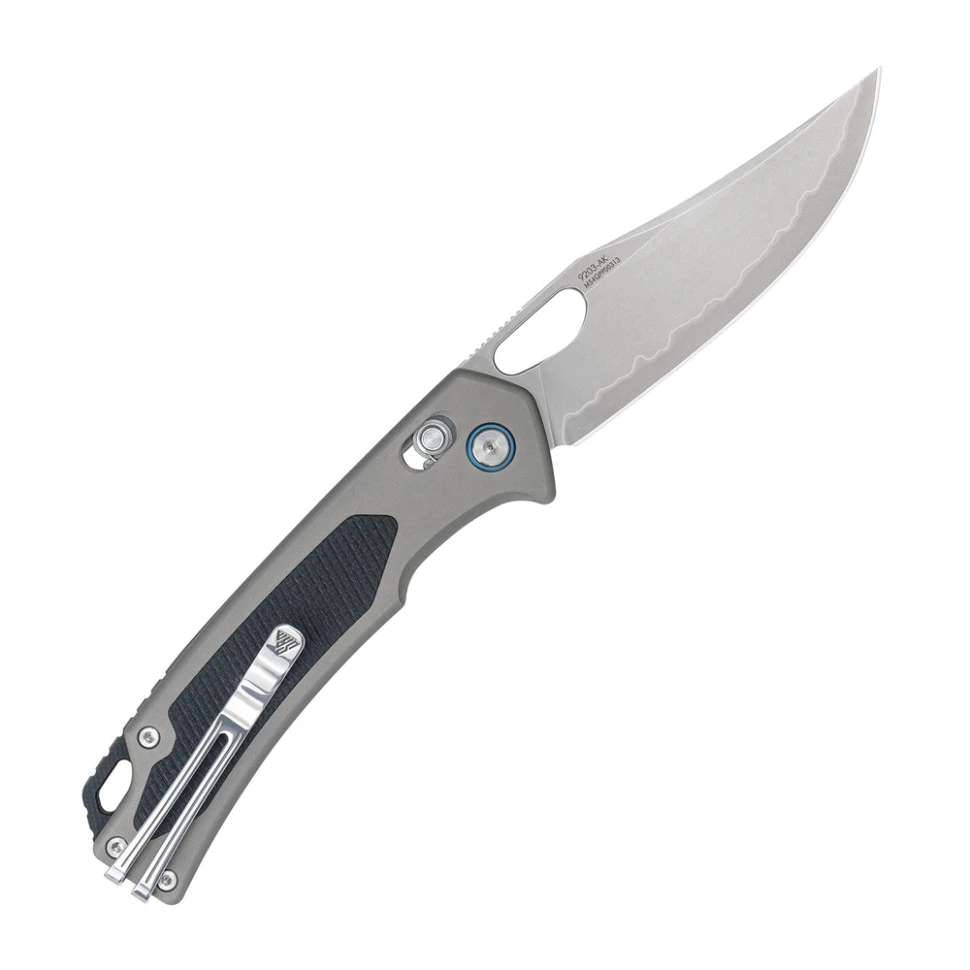 Ніж складаний туристичний SRM Retriever 9203-AK (9 см) 140Cr / G10 чорно-сірий — фото 2