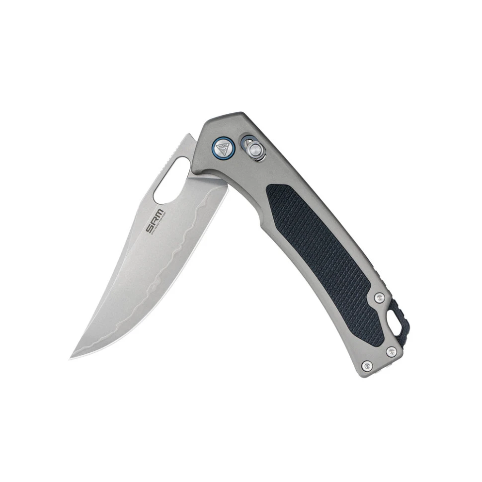 Ніж складаний туристичний SRM Retriever 9203-AK (9 см) 140Cr / G10 чорно-сірий — фото 6