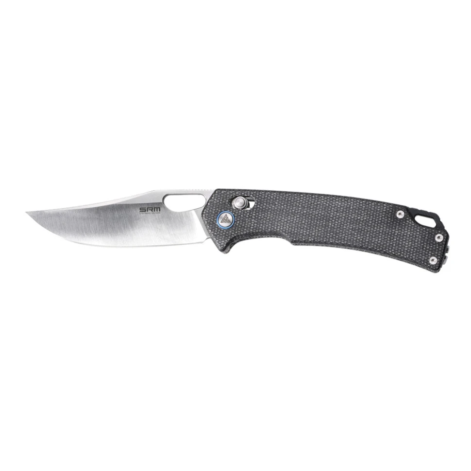 Ніж складаний туристичний SRM Retriever 9203-MB (9 см) 10Cr / Micarta чорний — фото 2