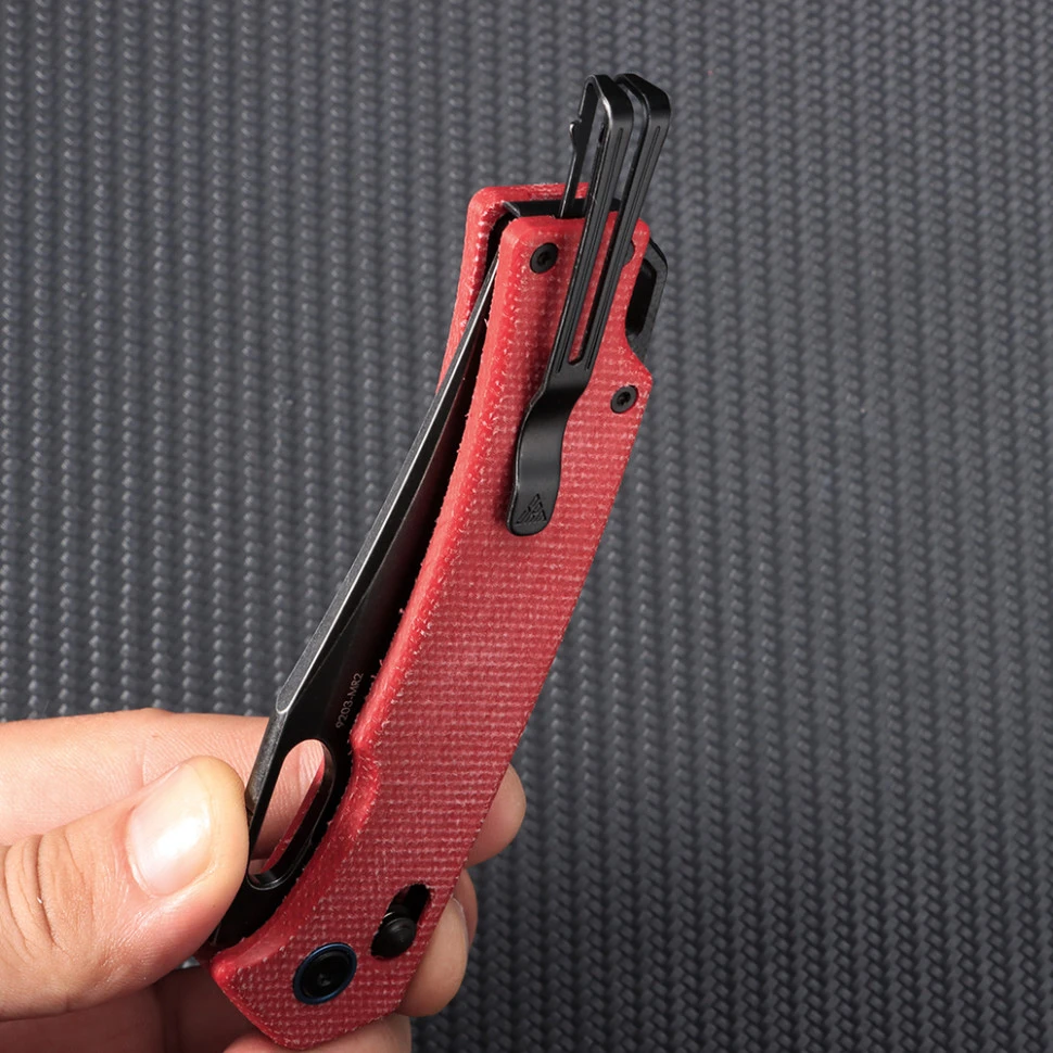 Ніж складаний туристичний SRM Retriever 9203-MR2 (9 см) 10Cr / Micarta червоний — фото 8
