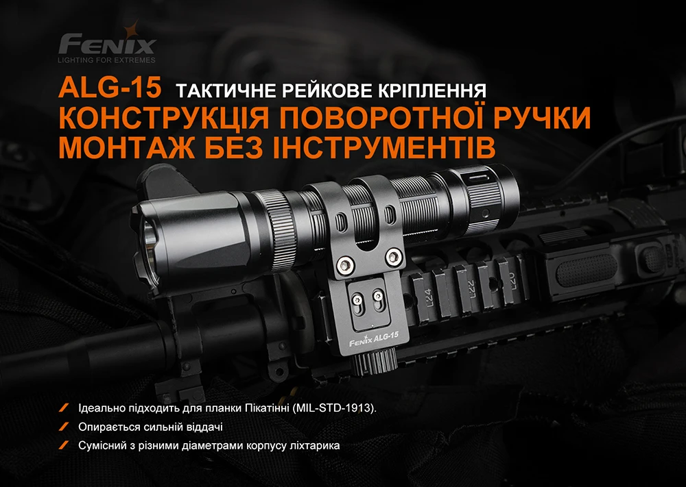 Кріплення на зброю для тактичних ліхтарів Fenix ALG-15 — фото 5