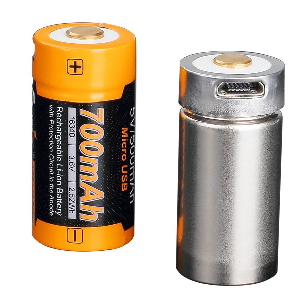 Акумулятор 16340 Fenix 700 UP mAh Li-ion micro usb зарядка — фото 4