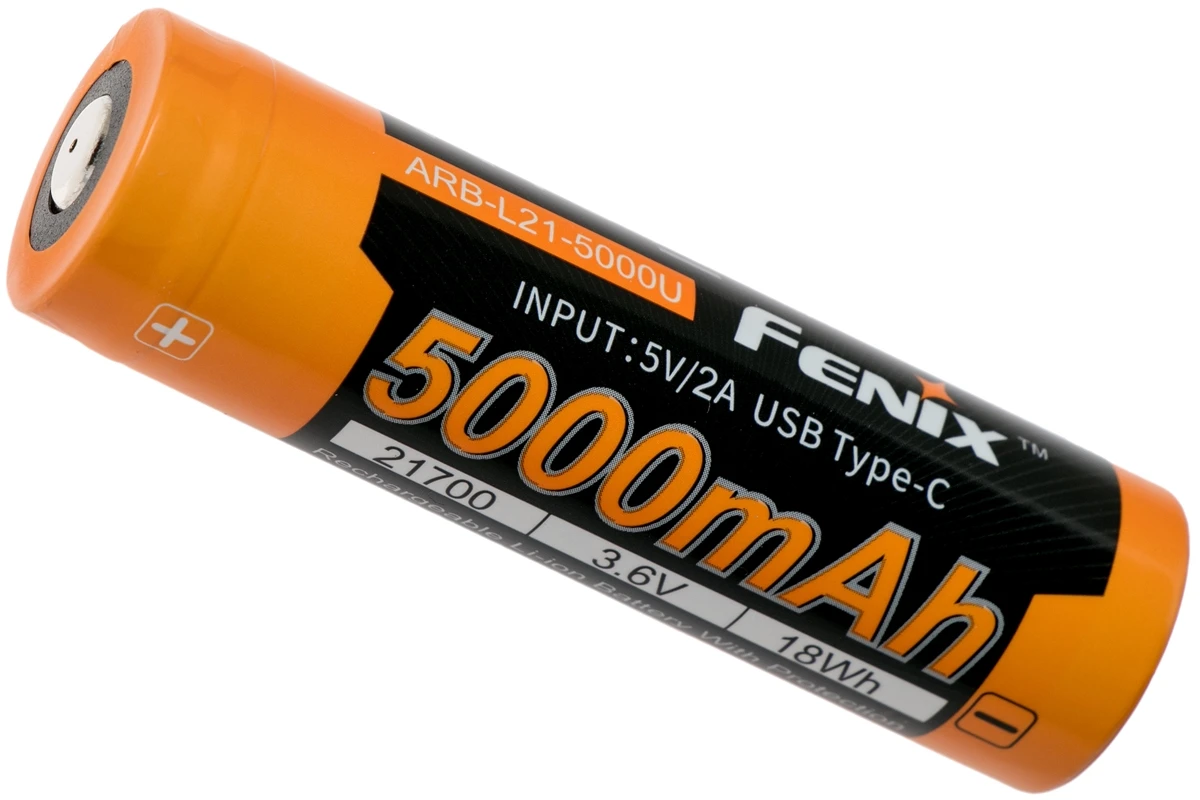 Акумулятор 21700 Fenix ARB-L21-5000U usb Type-C зарядка — фото 4