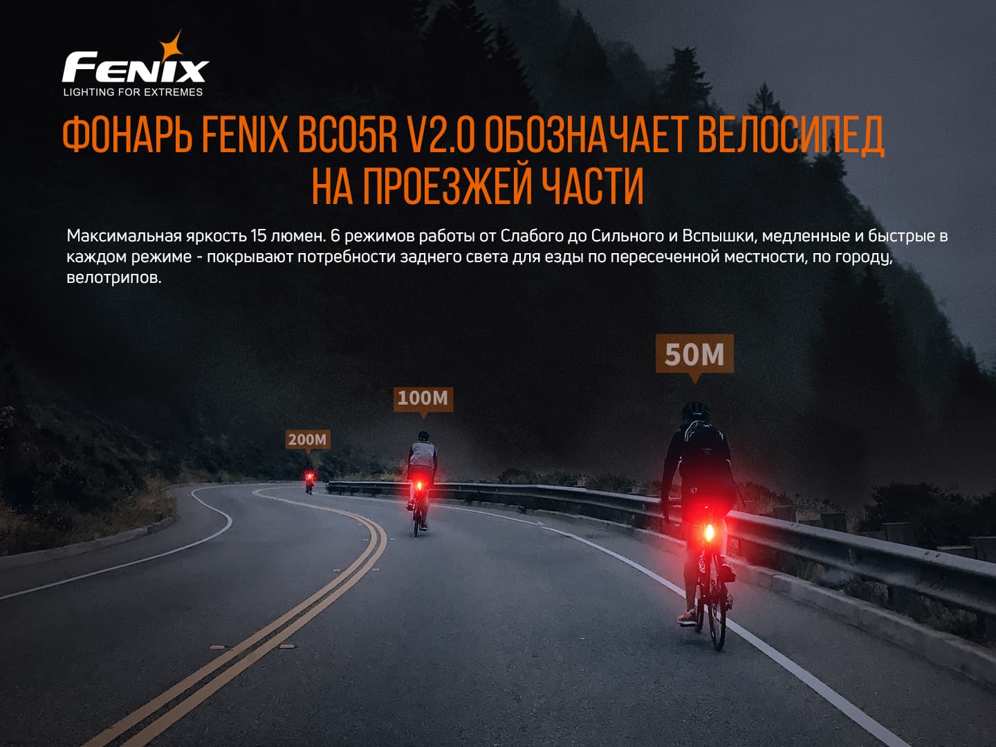 Велофара задня Fenix BC05R V2.0 — фото 7