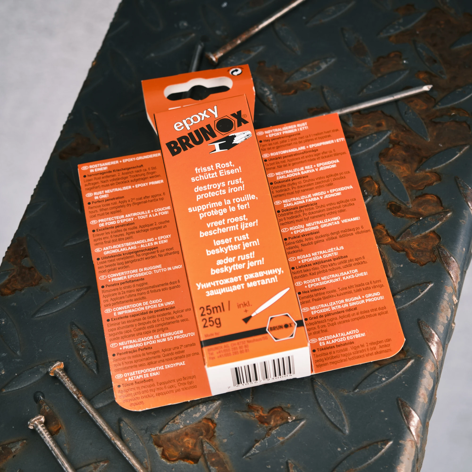 Перетворювач іржі та ґрунтовка з епоксидною смолою Brunox Epoxy 25ml — фото 3