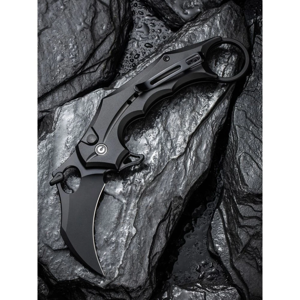 Ніж складаний кишеньковий Civivi Incisor II, (5.1 см) Nitro-V / Aluminum чорний — фото 9