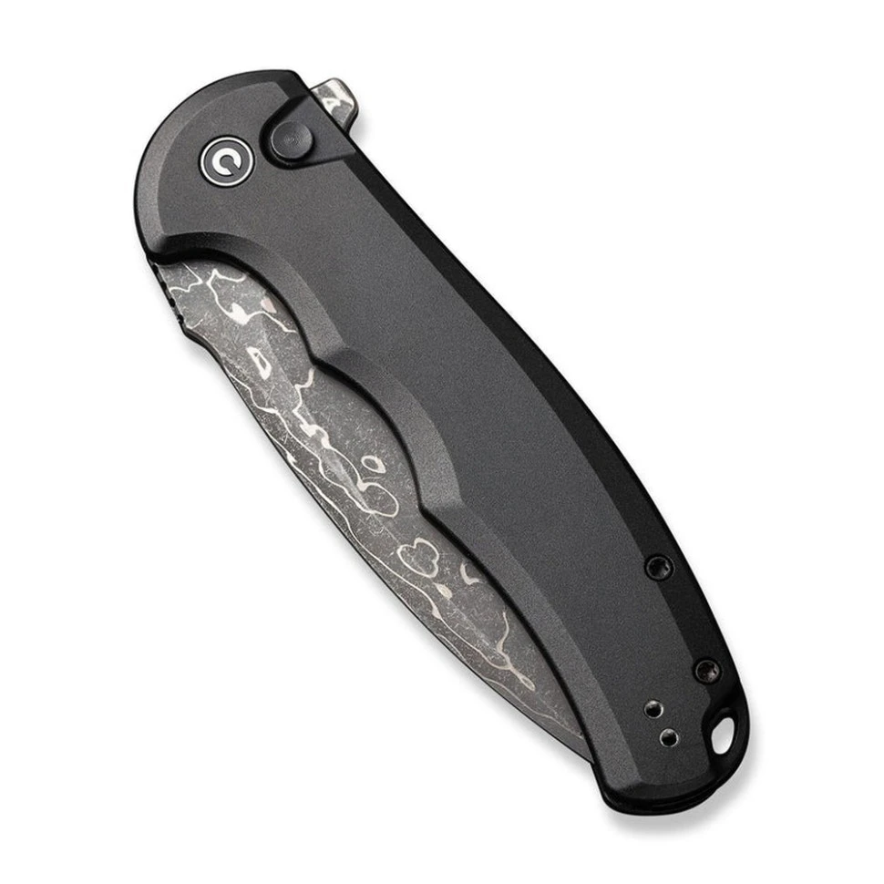 Ніж складаний туристичний Civivi Praxis,  (9.5 см) Damascus / Aluminum чорний — фото 5