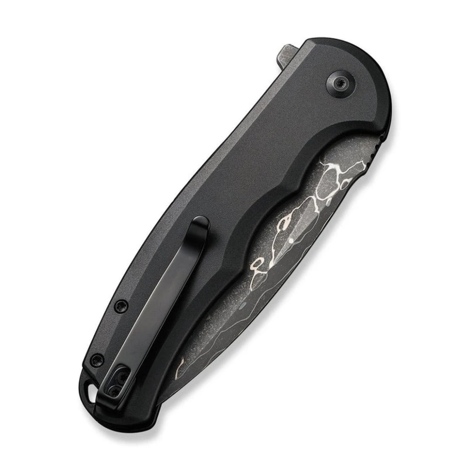 Ніж складаний туристичний Civivi Praxis,  (9.5 см) Damascus / Aluminum чорний — фото 6