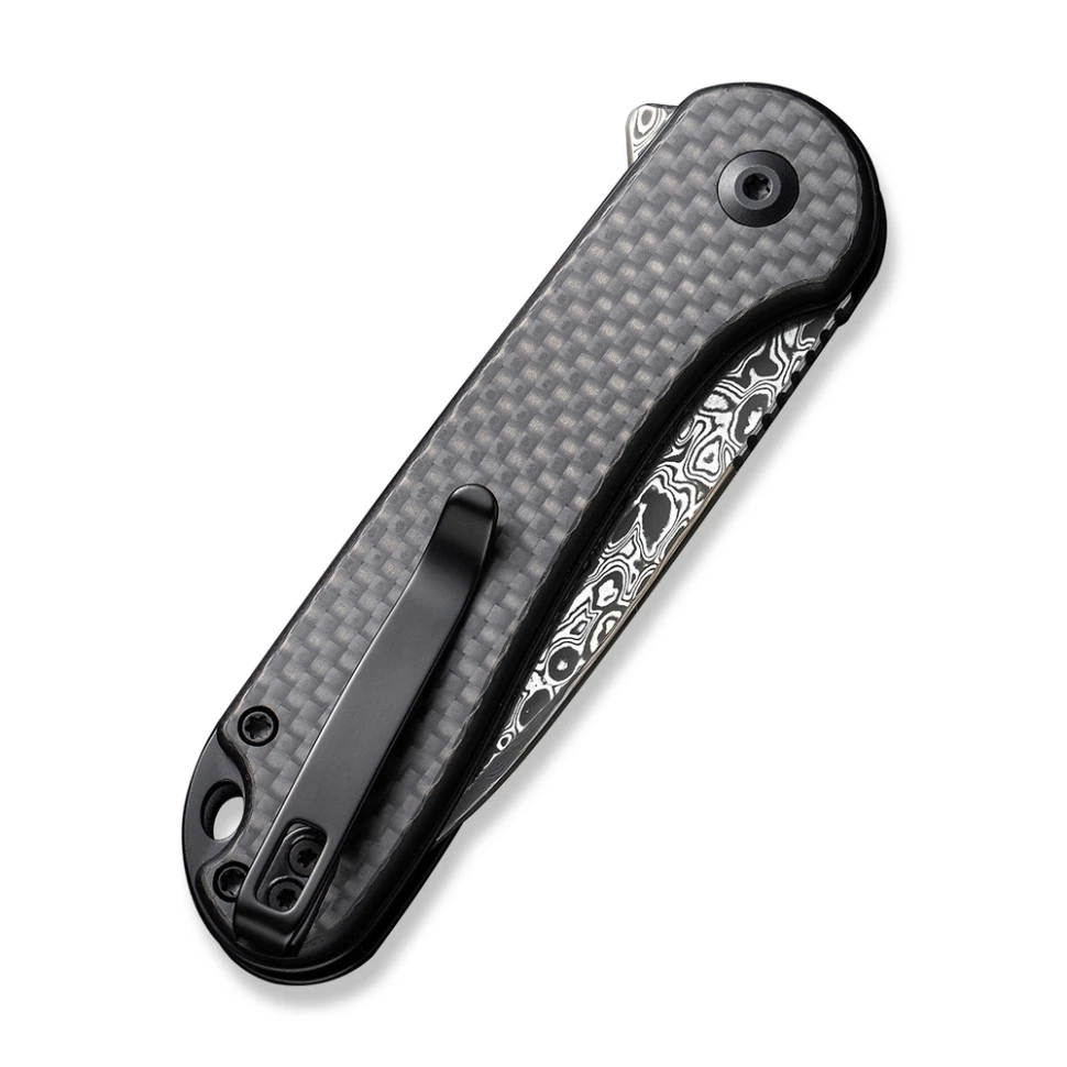Ніж складаний кишеньковий Civivi Elementum II, (7.5 см) Damascus / Carbon Fiber & G10 — фото 5