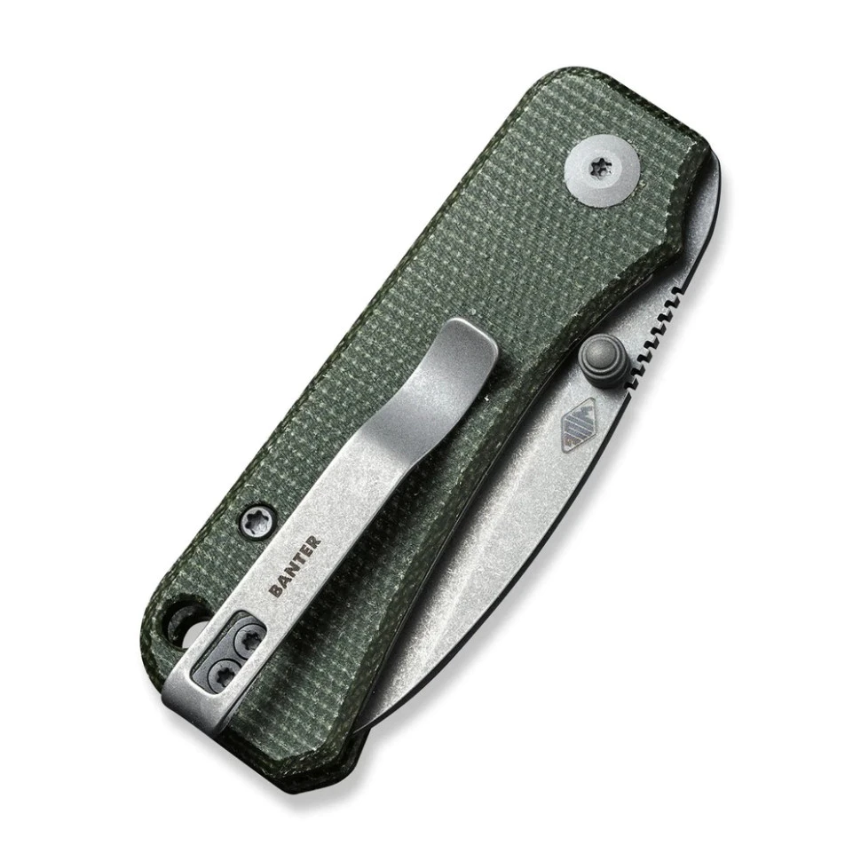 Ніж складаний кишеньковий Civivi Baby Banter, (5.9 см) Nitro-V / Micarta зелений — фото 6