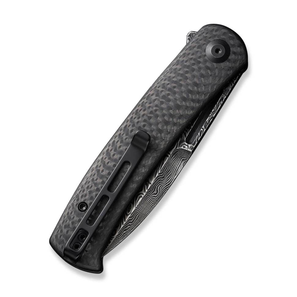 Ніж складаний туристичний Civivi Caetus Flipper, (8.8 см) Damascus / Carbon Fiber — фото 5