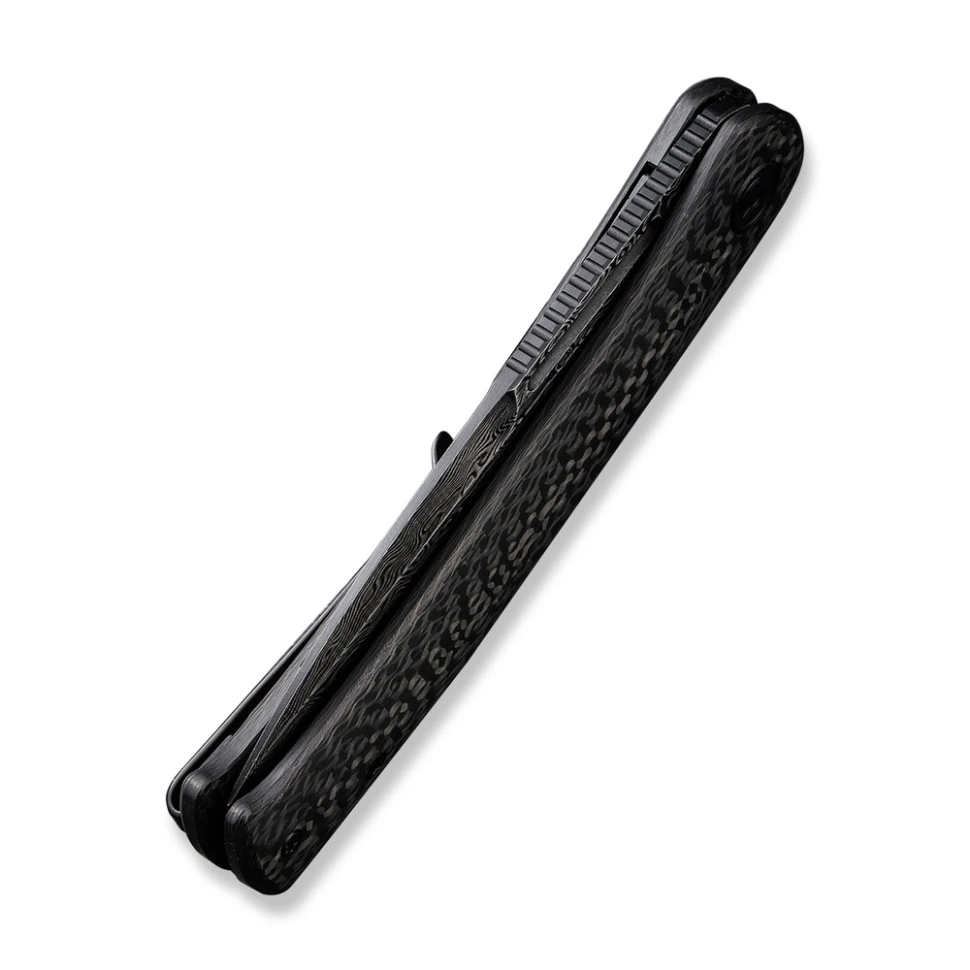Ніж складаний туристичний Civivi Caetus Flipper, (8.8 см) Damascus / Carbon Fiber — фото 6