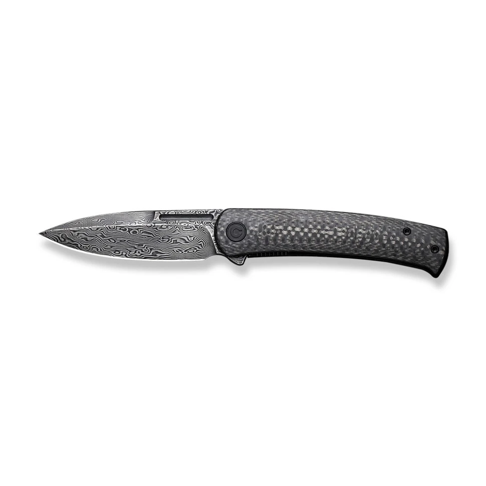 Ніж складаний туристичний Civivi Caetus Flipper, (8.8 см) Damascus / Carbon Fiber — фото 8