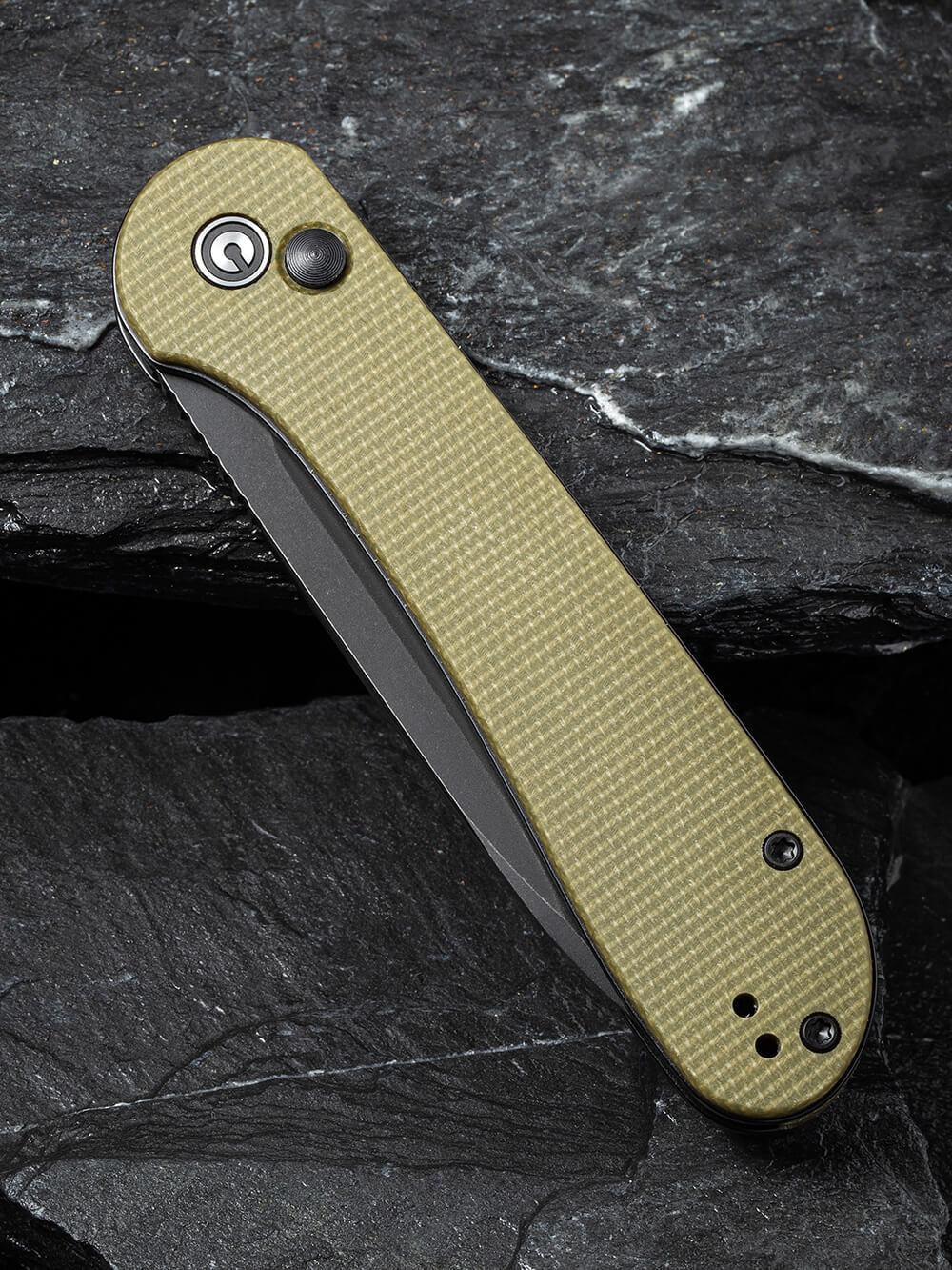 Ніж складаний туристичний Civivi Elementum Pocket, (8.9 см) 14C28N / Micarta оливковий — фото 5