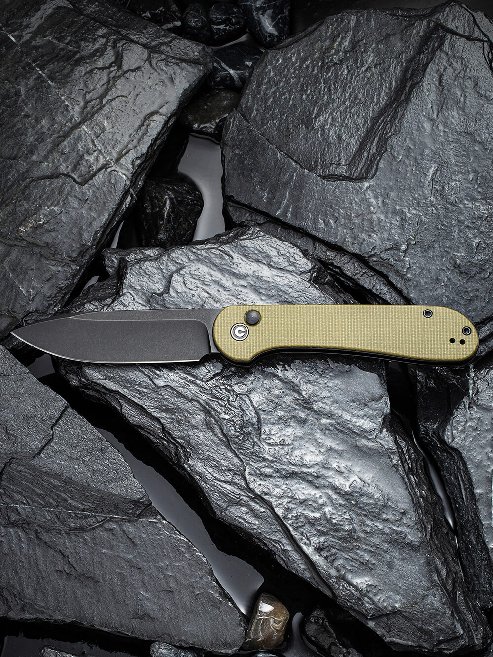 Ніж складаний туристичний Civivi Elementum Pocket, (8.9 см) 14C28N / Micarta оливковий — фото 8