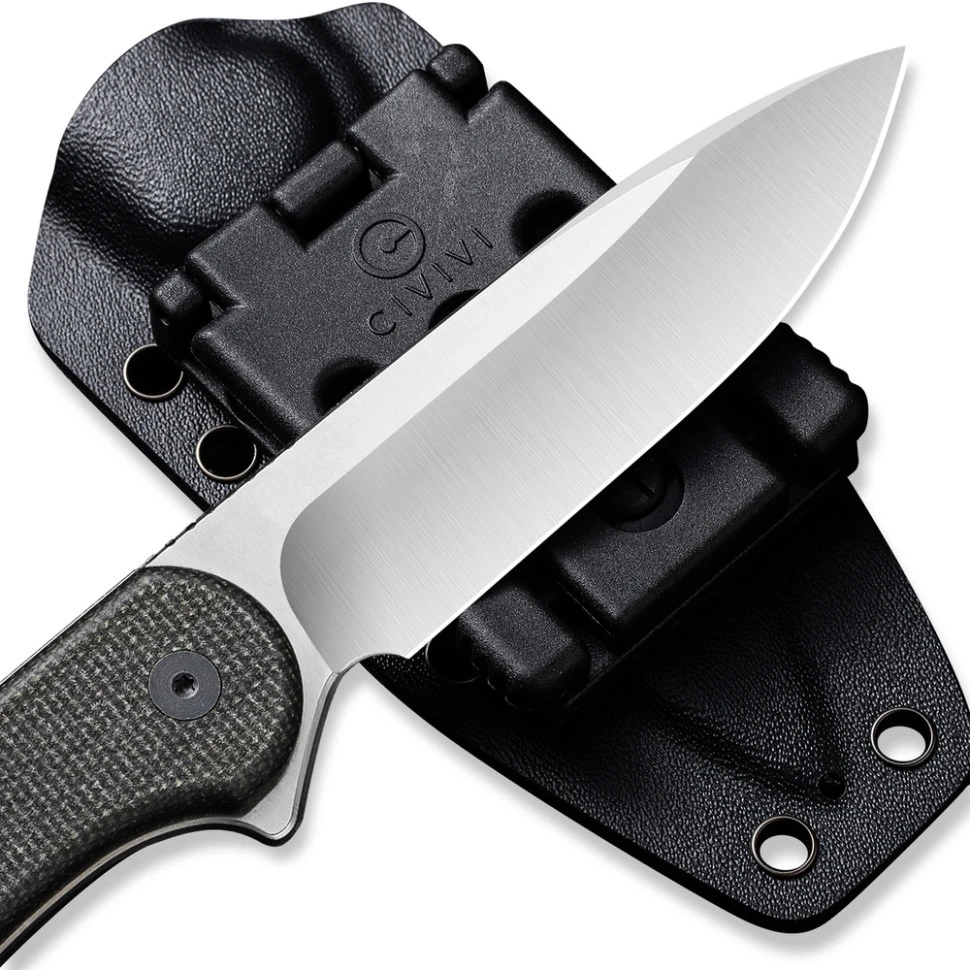 Ніж фіксований тактичний Civivi Elementum, (10.1 см) D2 / Micarta чорний — фото 8