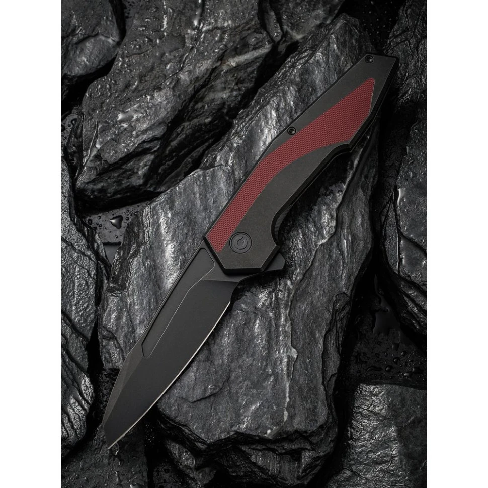 Ніж складаний туристичний Civivi Hypersonic, (9.4 см) 14C28N / Steel & G10 чорно-бордовий — фото 10
