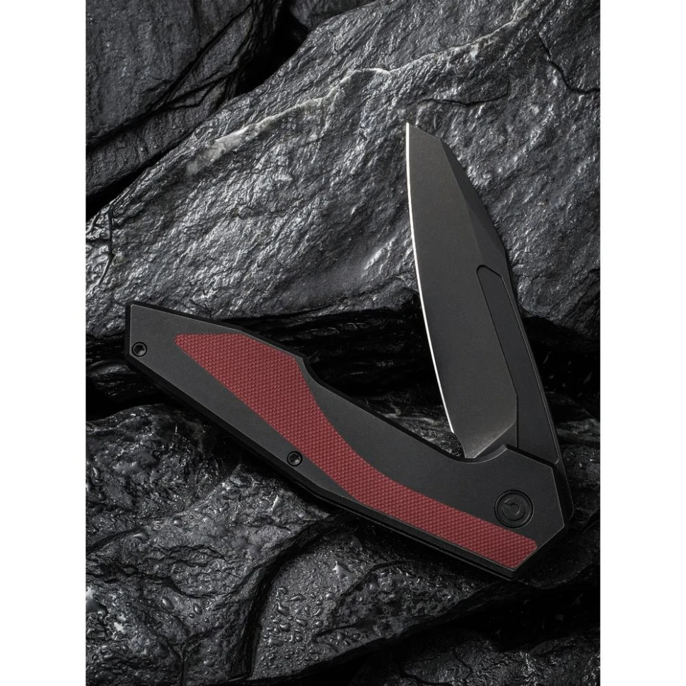 Ніж складаний туристичний Civivi Hypersonic, (9.4 см) 14C28N / Steel & G10 чорно-бордовий — фото 12