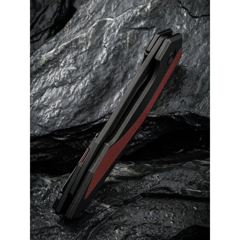 Ніж складаний туристичний Civivi Hypersonic, (9.4 см) 14C28N / Steel & G10 чорно-бордовий — фото 15
