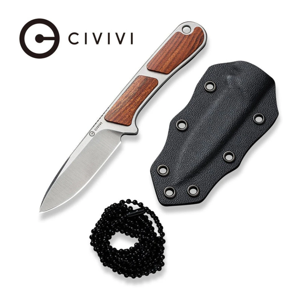 Ніж фіксований тактичний Civivi Mini Elementum, (5.7 см) Nitro-V / Guibourtia Wood — фото 8