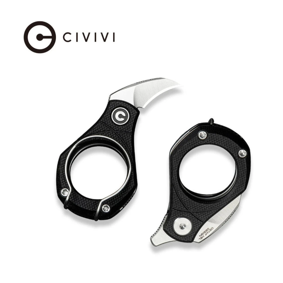 Ніж складаний кишеньковий Civivi Pyrus, (1.6 см) 14C28N / G10 чорний — фото 9