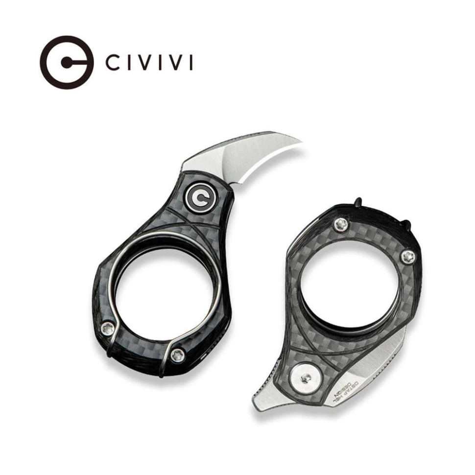 Ніж складаний кишеньковий Civivi Pyrus, (1.6 см) 14C28N / Carbon Fiber темно-сірий — фото 9