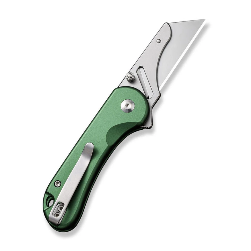 Ніж трапеція складаний кишеньковий Civivi Elementum Utility, (5.8 см) 6Cr13 / Aluminum зелений — фото 3