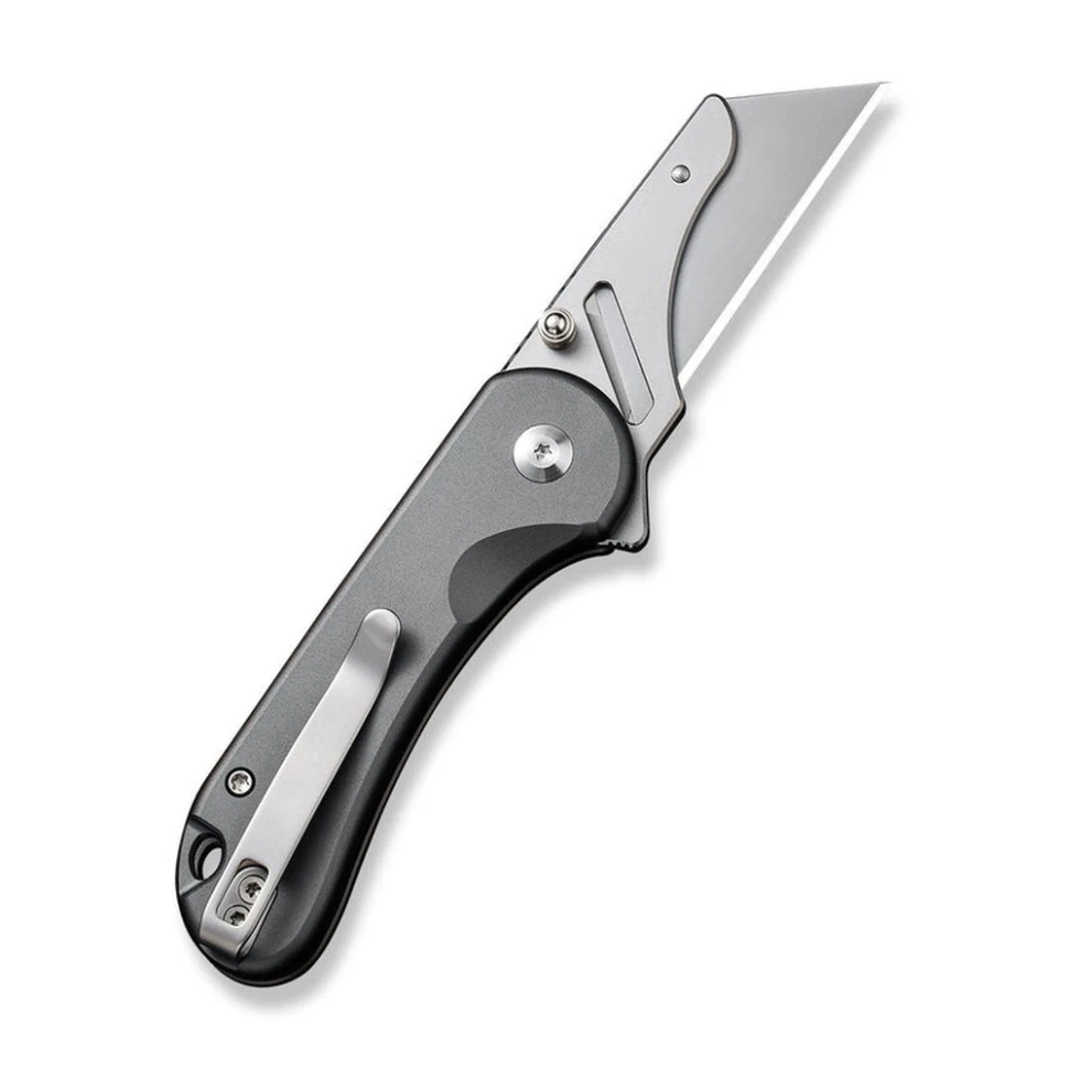 Ніж трапеція складаний кишеньковий Civivi Elementum Utility, (5.8 см) 6Cr13 / Aluminum сірий — фото 3