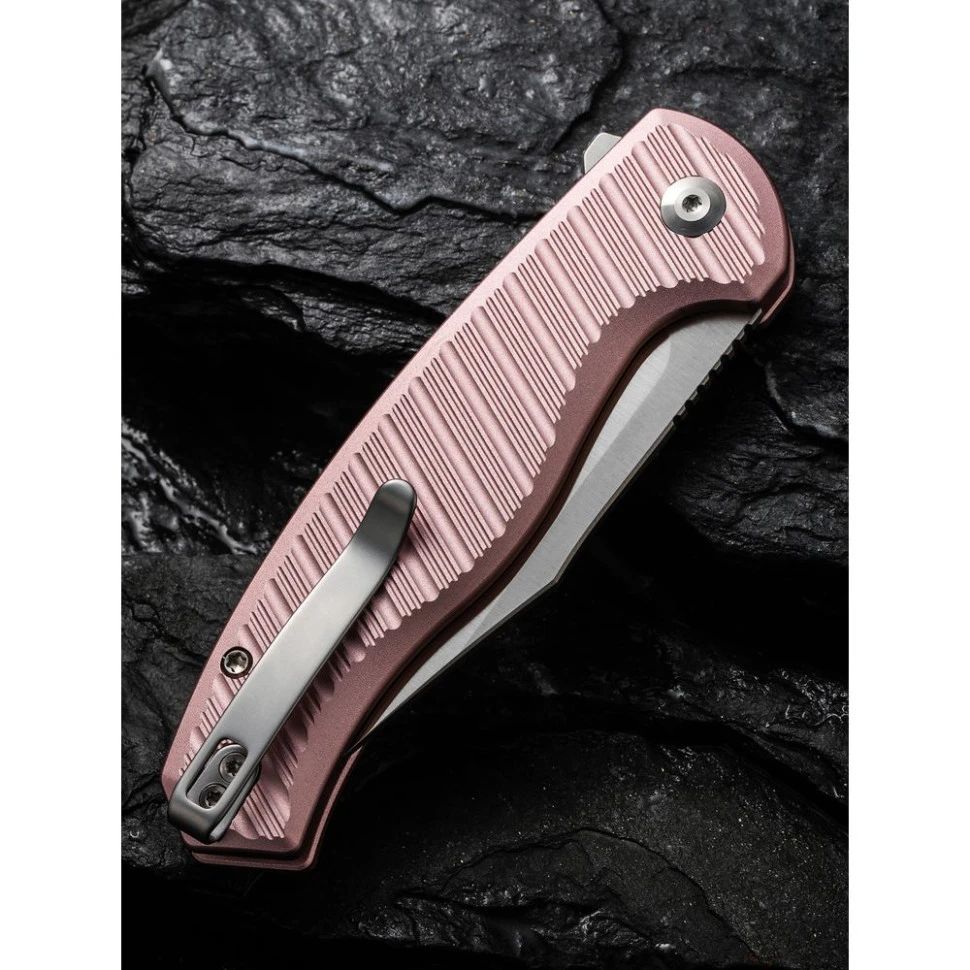 Ніж складаний туристичний Civivi Stormhowl, (8.4 см) Nitro-V / Aluminum рожевий — фото 14