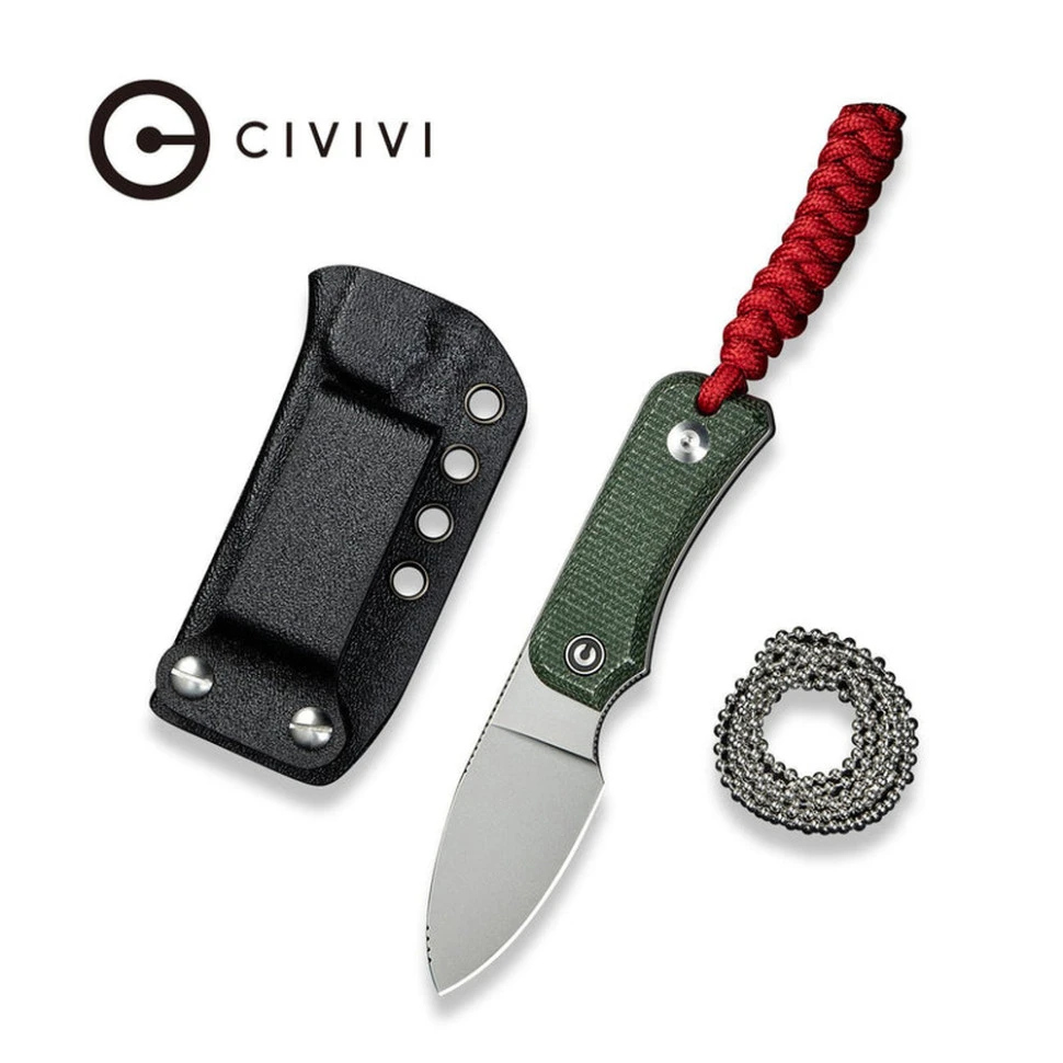Ніж фіксований тактичний Civivi Baby Banter, (6.1 см) Nitro-V / Micarta темно-зелений — фото 9
