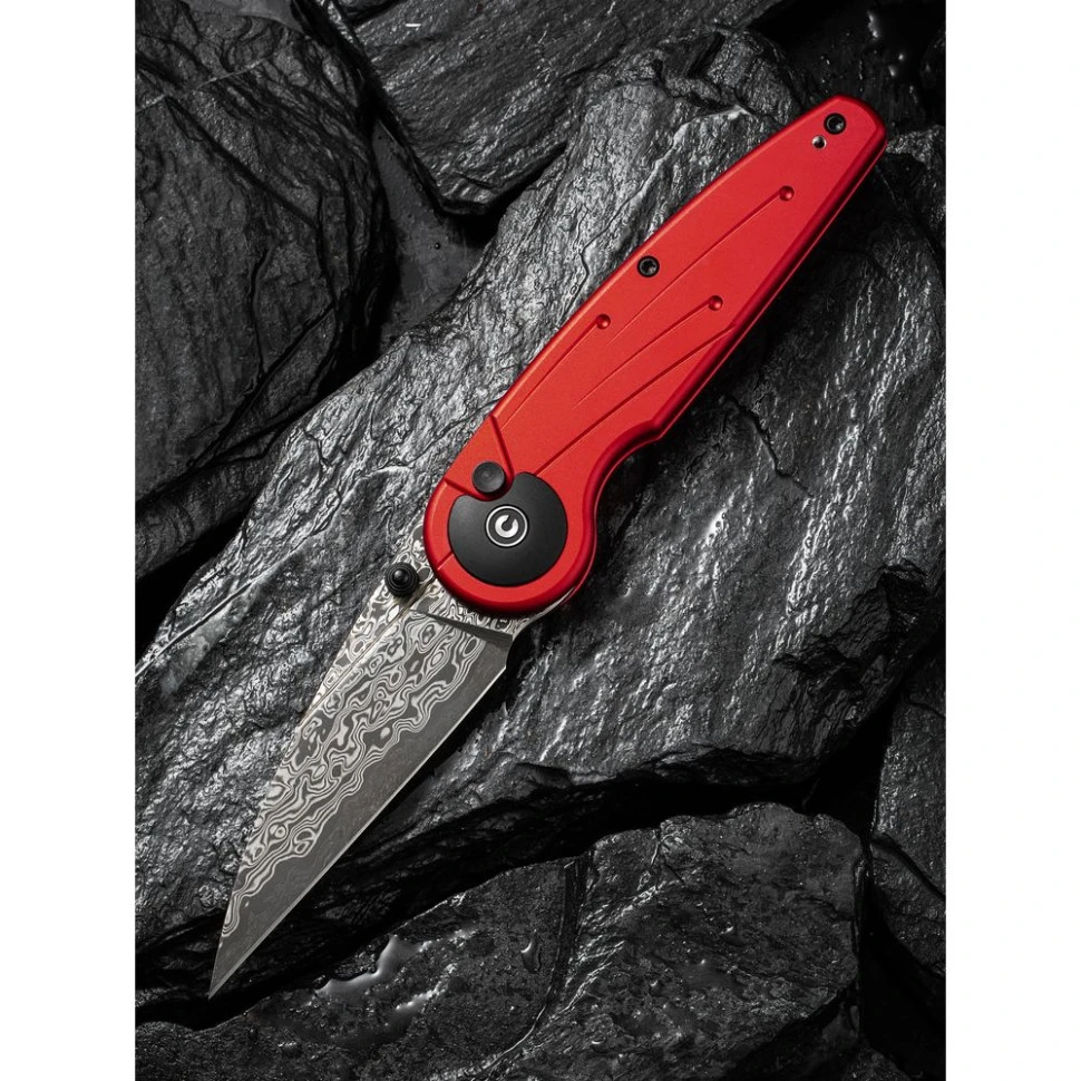 Ніж складаний туристичний Civivi Starflare, (8.4 см) Damascus / Aluminum червоний — фото 10