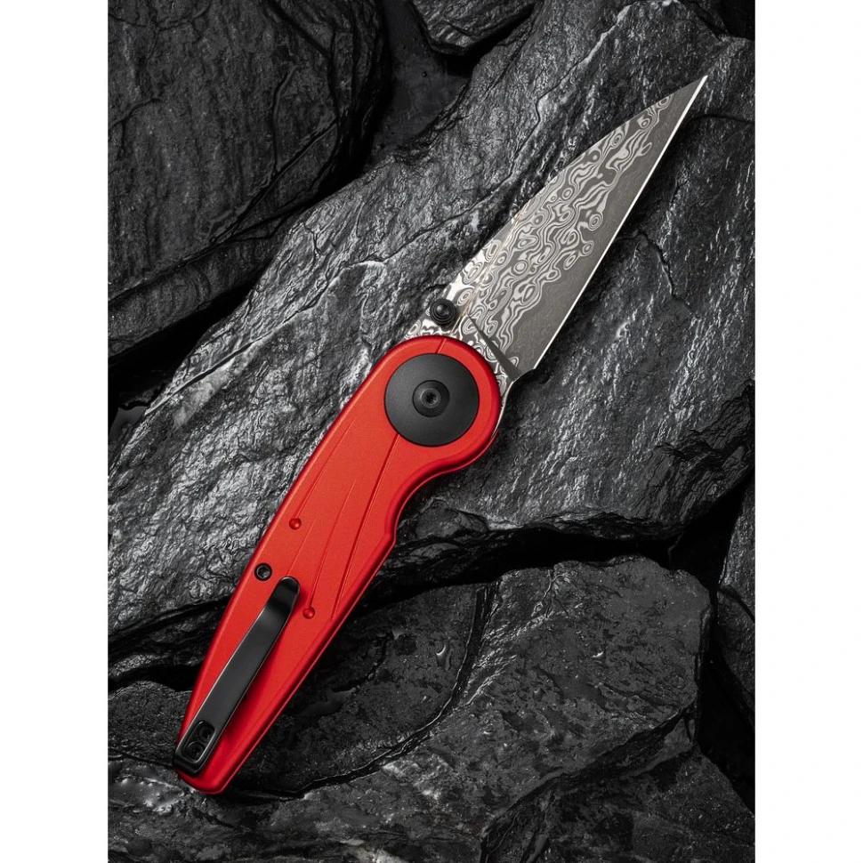 Ніж складаний туристичний Civivi Starflare, (8.4 см) Damascus / Aluminum червоний — фото 11