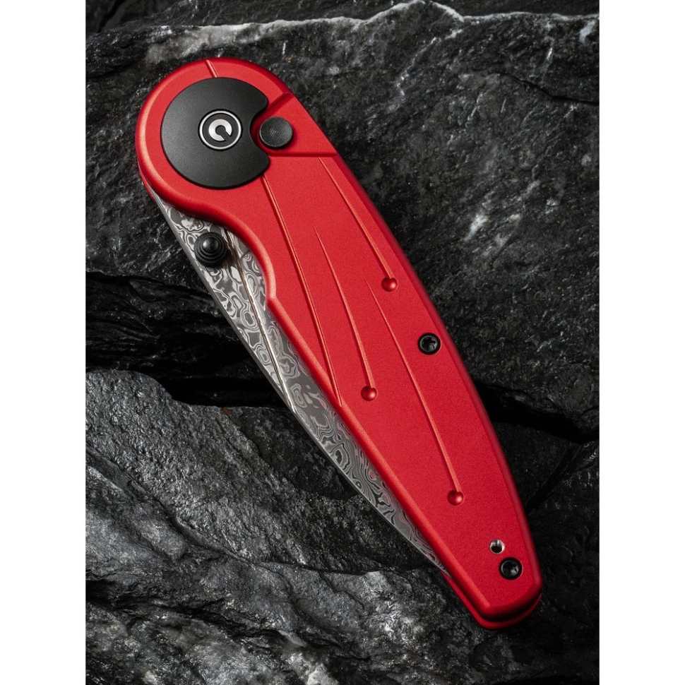 Ніж складаний туристичний Civivi Starflare, (8.4 см) Damascus / Aluminum червоний — фото 13