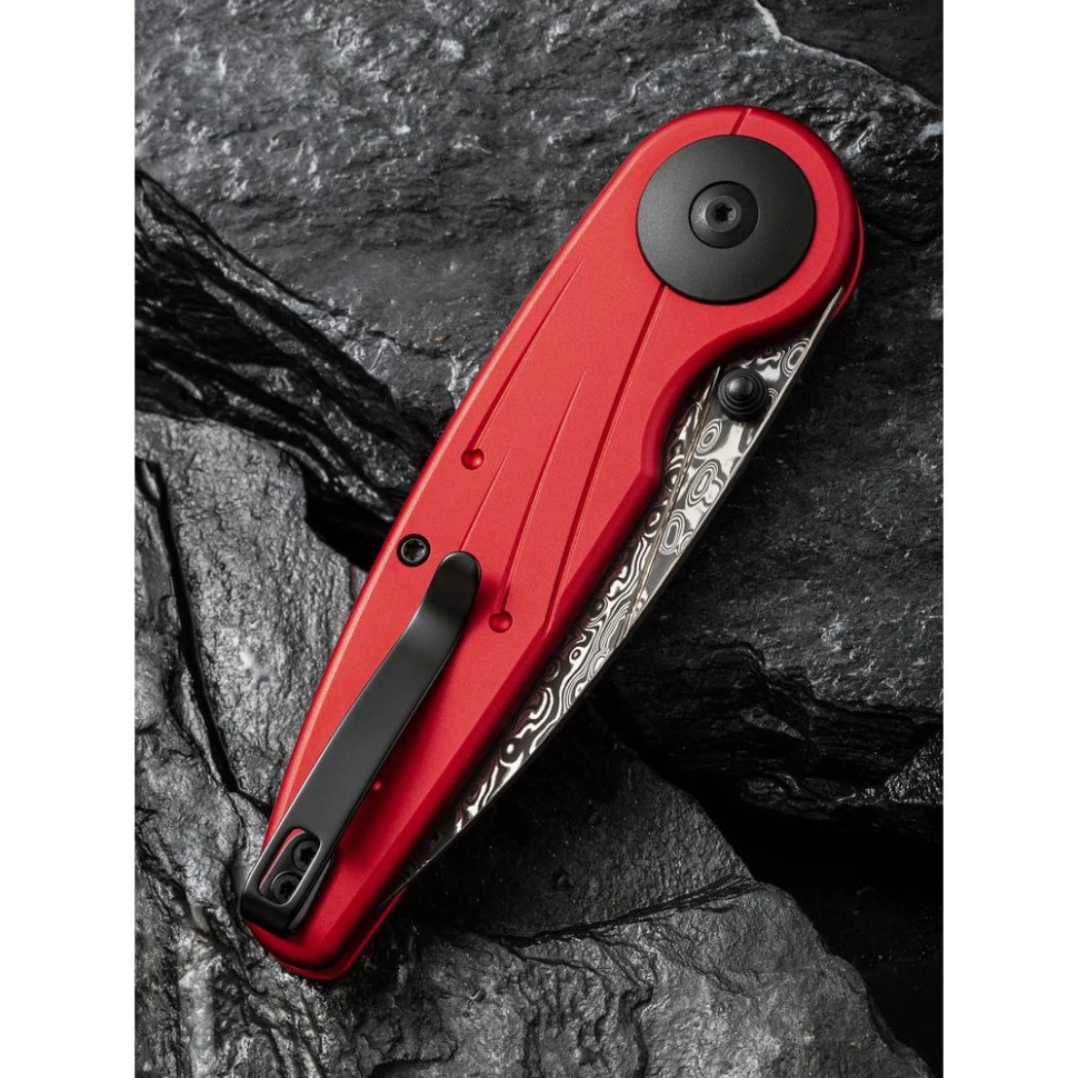 Ніж складаний туристичний Civivi Starflare, (8.4 см) Damascus / Aluminum червоний — фото 14
