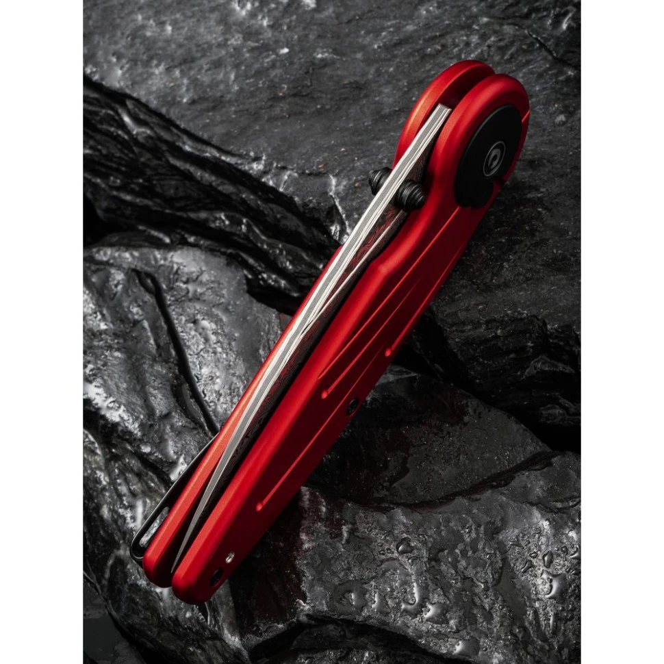 Ніж складаний туристичний Civivi Starflare, (8.4 см) Damascus / Aluminum червоний — фото 15