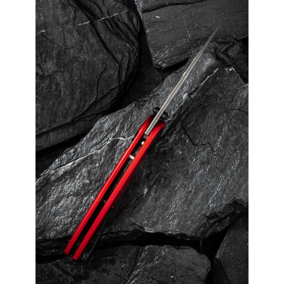Ніж складаний туристичний Civivi Starflare, (8.4 см) Damascus / Aluminum червоний — фото 16