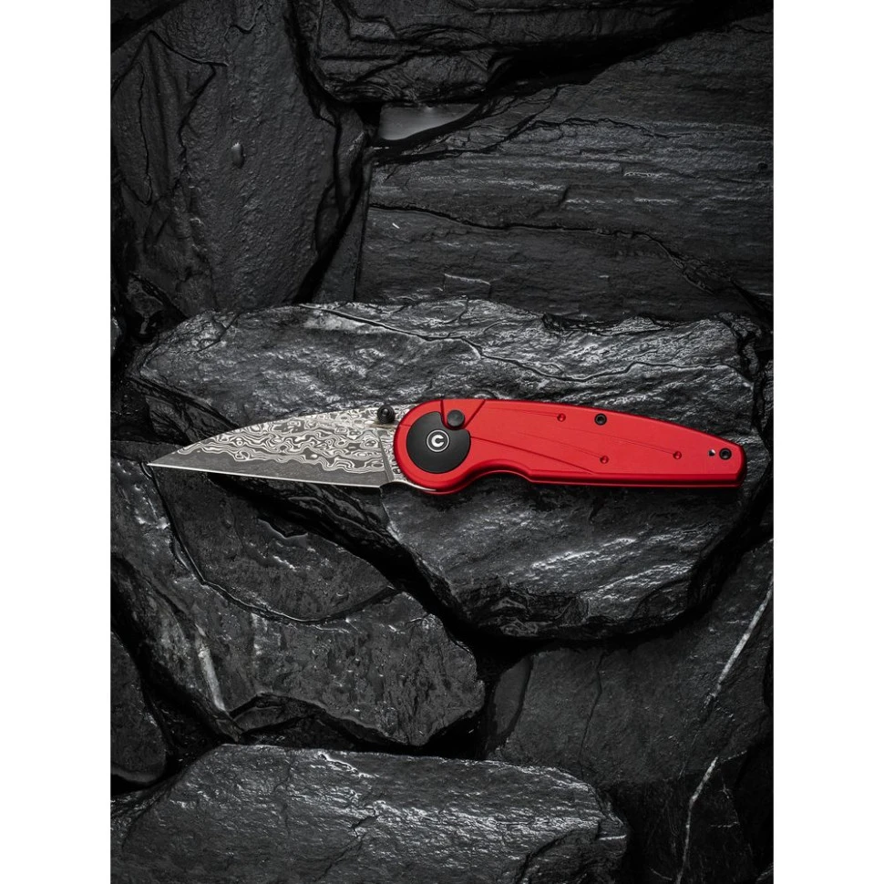 Ніж складаний туристичний Civivi Starflare, (8.4 см) Damascus / Aluminum червоний — фото 17