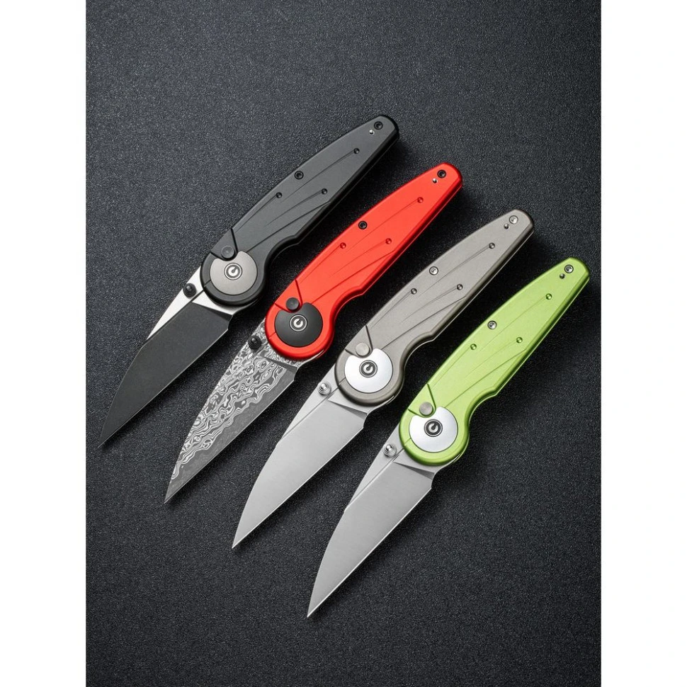Ніж складаний туристичний Civivi Starflare, (8.4 см) Damascus / Aluminum червоний — фото 19